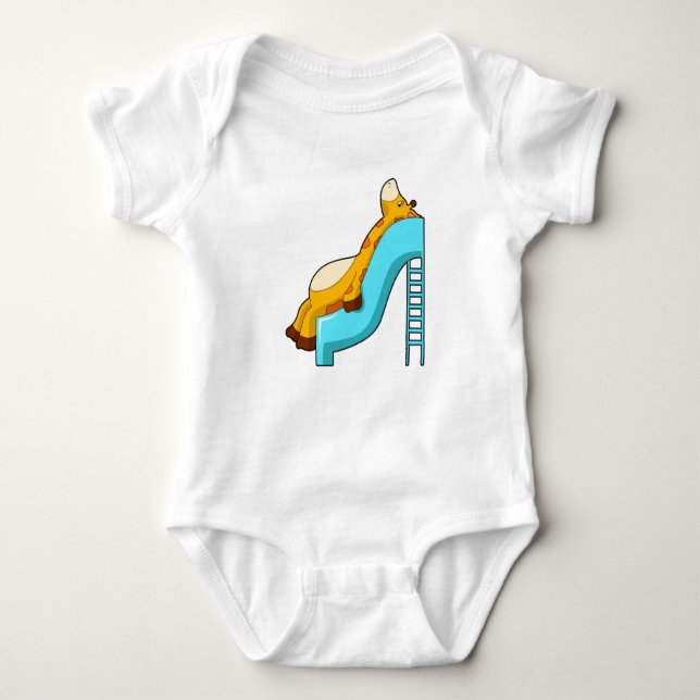 Giraffe Slide Baby Bodysuit (Front)