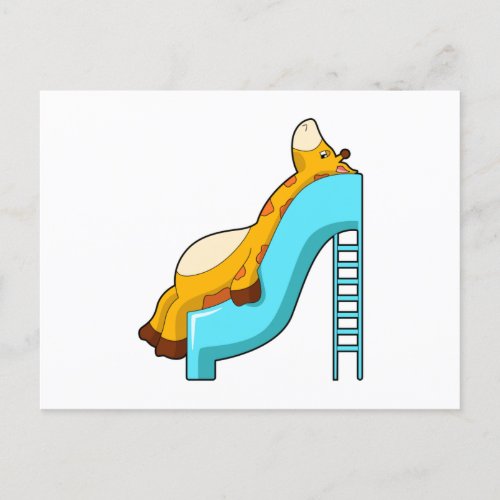 Giraffe Slide Postcard