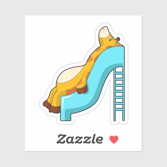 Giraffe Slide Sticker (Sheet)