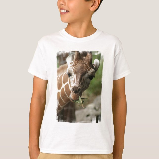 Giraffe Snack Kid's T-Shirt (Front)