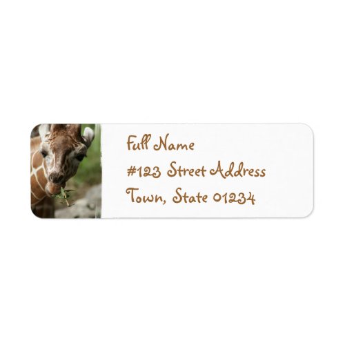 Giraffe Snack Return Address Label