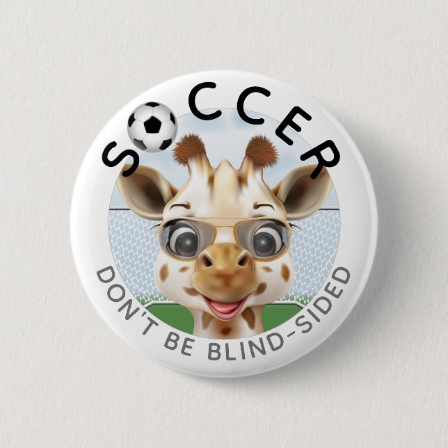 Giraffe Soccer Button (Front)