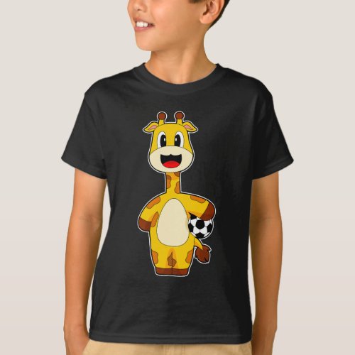 Giraffe Soccer player Soccer T_Shirt