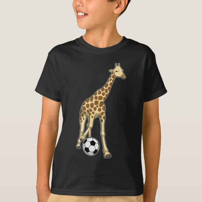 Giraffe Soccer player Soccer T-Shirt (Front)
