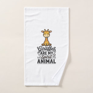 Giraffe Spirit Animal Vintage Engraving Shirt Desi Hand Towel