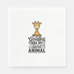 Giraffe Spirit Animal Vintage Engraving Shirt Desi Napkins