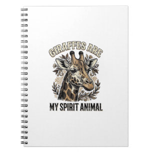 Giraffe Spirit Animal Vintage Engraving Shirt Desi Notebook