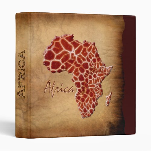 Giraffe Spots_Effect MAP OF AFRICA Binder
