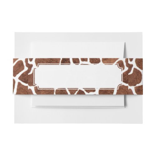 Giraffe spots invitation belly band