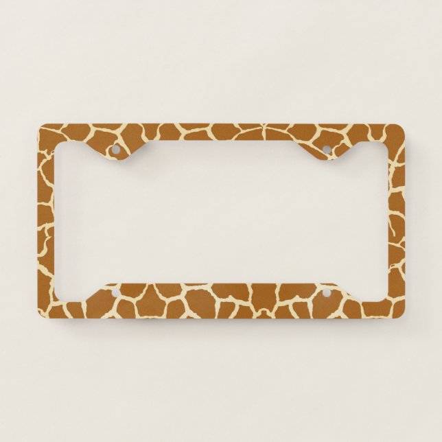 Giraffe Spots License Plate Frame (Front)