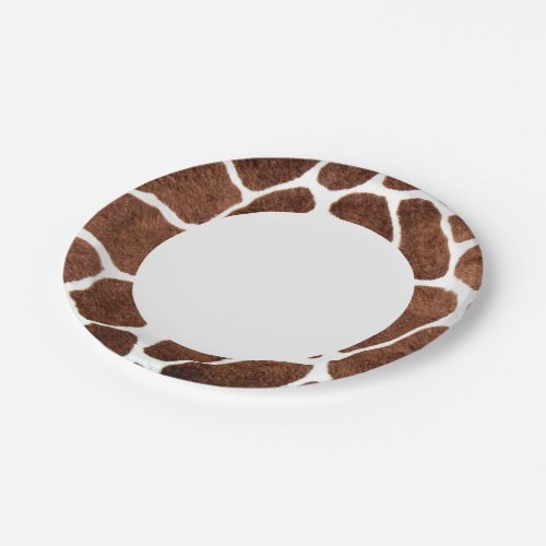 Giraffe spots paper plates