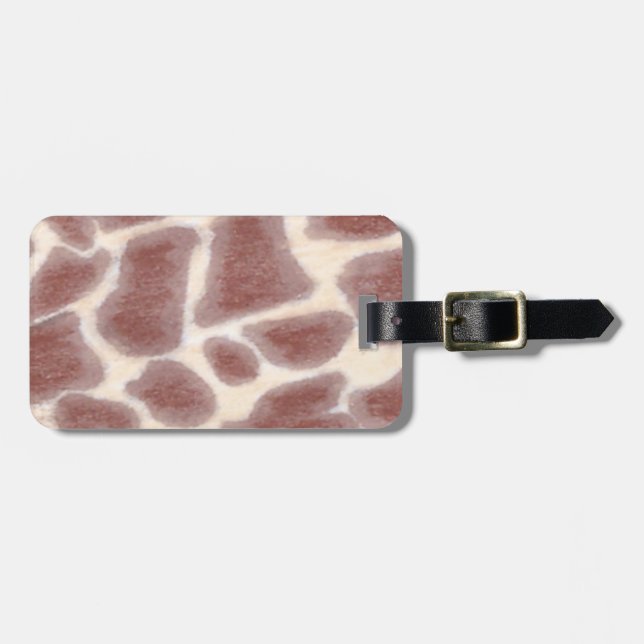 Giraffe Spots Pattern Luggage Tags (Front Horizontal)
