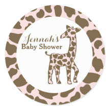 Giraffe Spots Pink Baby Shower