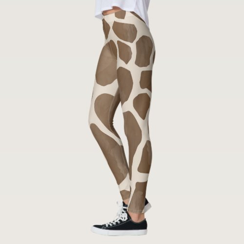 Giraffe Spots Print Pattern  Leggings