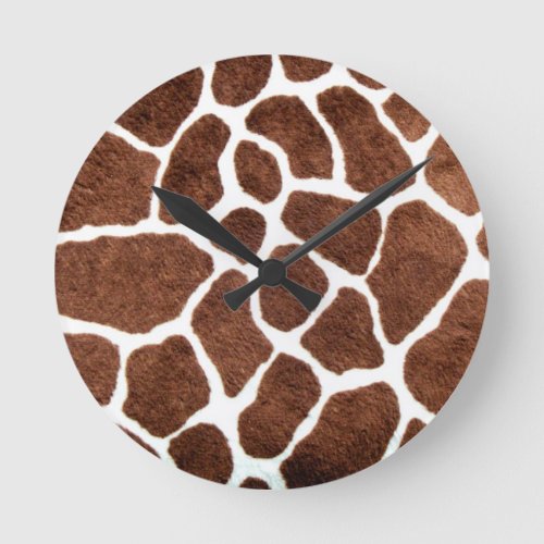 Giraffe spots round clock