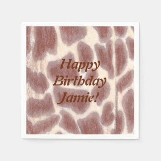 Giraffe Spots Safari Birthday Napkins