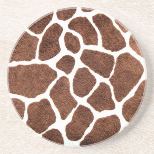 Giraffe spots sandstone coaster