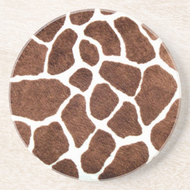 Giraffe spots sandstone coaster (Front)