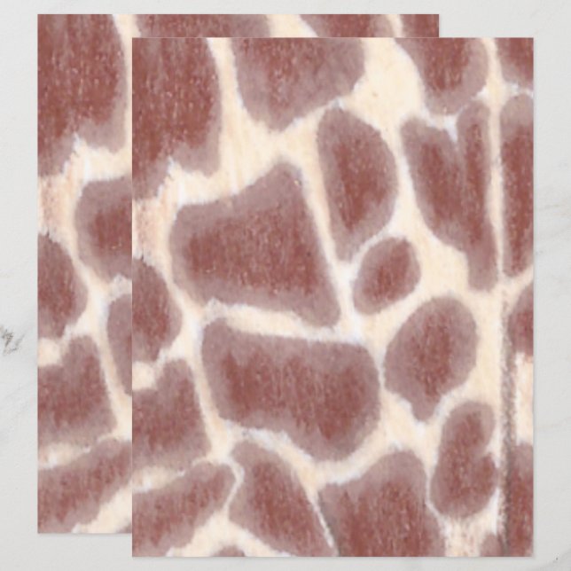 Giraffe Spots Stationery, Scrapbook Paper (Front/Back)
