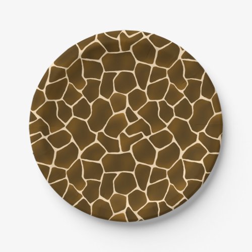 Giraffe Spots Wild Safari Animal Print Paper Plates