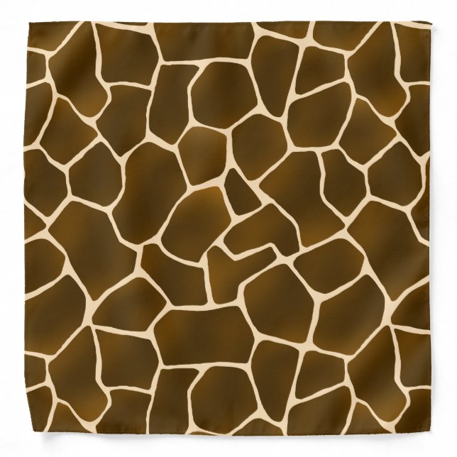 Giraffe Spots Wild Safari Animal Skin Print Bandana (Front)