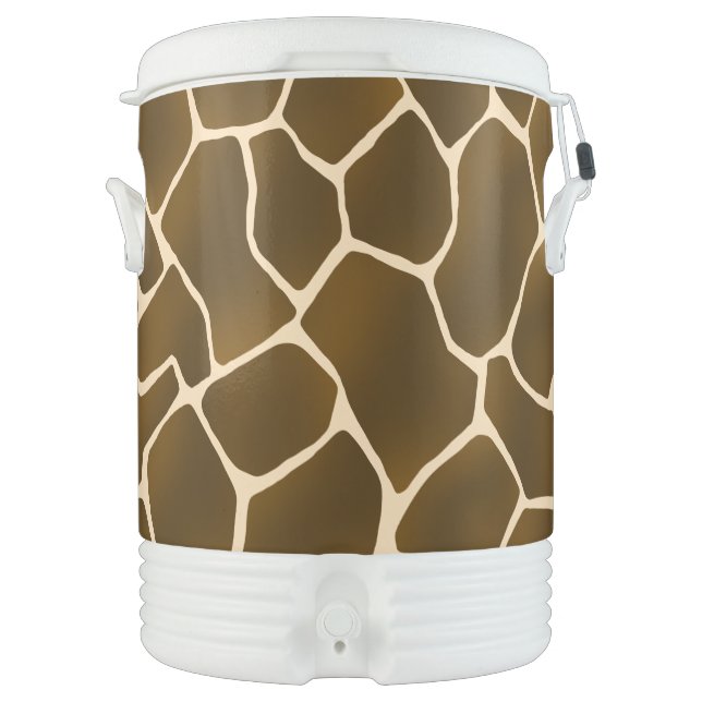 Giraffe Spots Wild Safari Animal Skin Print Beverage Cooler (Front)