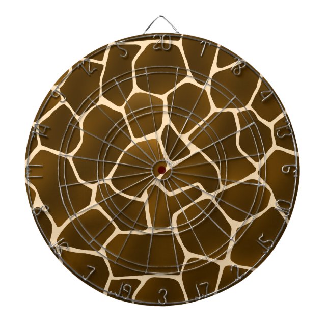 Giraffe Spots Wild Safari Animal Skin Print Dart Board (Front)