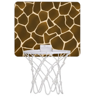 Giraffe Spots Wild Safari Animal Skin Print Mini Basketball Hoop