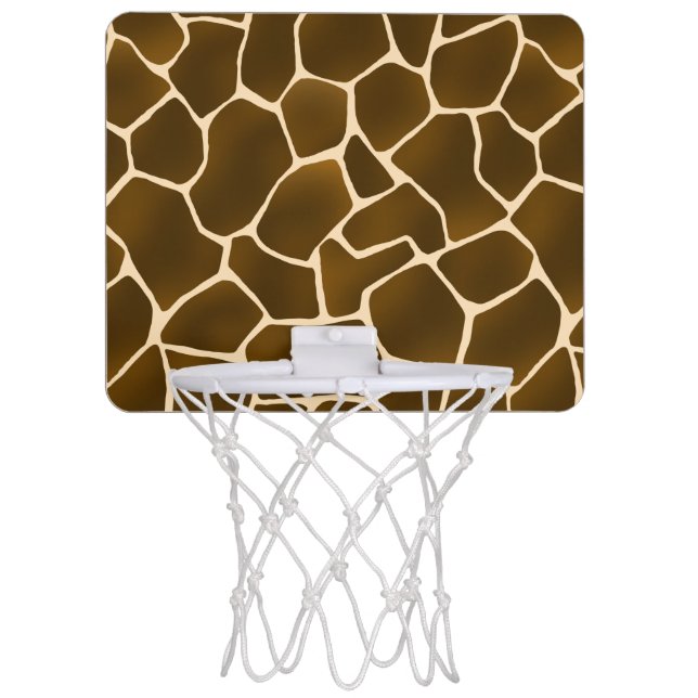 Giraffe Spots Wild Safari Animal Skin Print Mini Basketball Hoop (Front)
