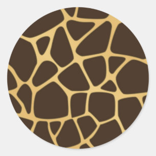 Giraffe Spotted Background Classic Round Sticker