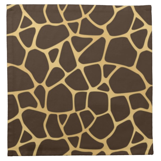 Giraffe Spotted Background Cloth Napkin (Front)