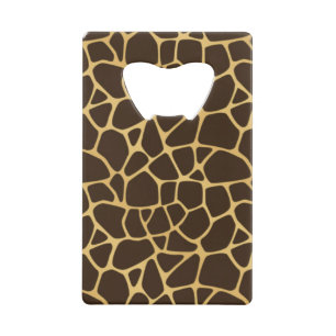 Giraffe Spotted Background Credit Card Bottle Opener