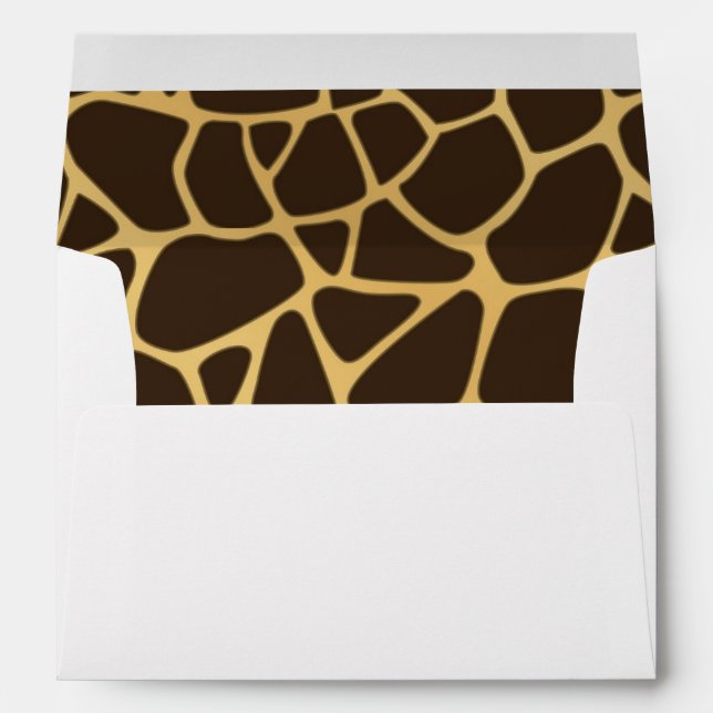 Giraffe Spotted Background Envelope (Back (Bottom))