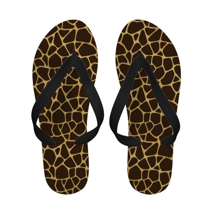 Giraffe Spotted Background Flip Flops