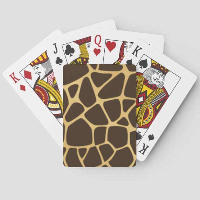 Giraffe Spotted Background Poker Cards (Back)