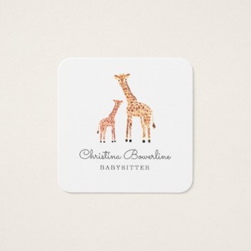 Giraffe Square Business Card Giraffe Square Business Card