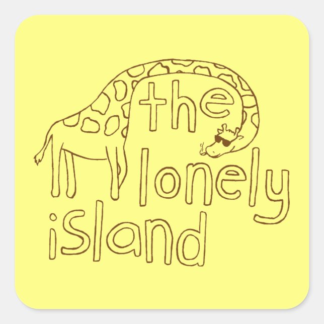 Giraffe Square Sticker (Front)
