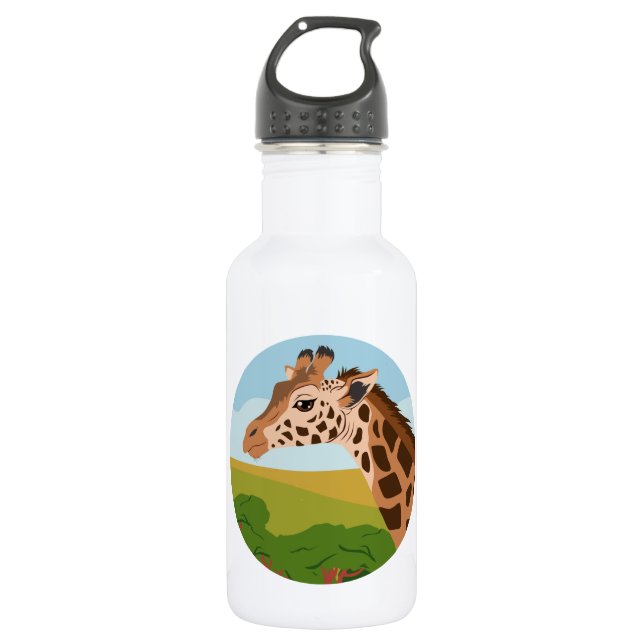 Giraffe Stainless Steel Water Bottle (Front)