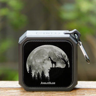 Giraffe Stand On Mountain Spooky Halloween Moon Bluetooth Speaker