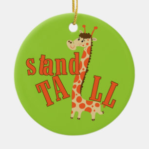 Giraffe Stand Tall Ceramic Ornament