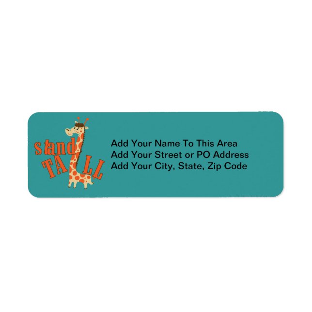 Giraffe Stand Tall Label (Front)