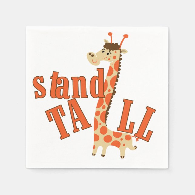 Giraffe Stand Tall Napkins (Front)