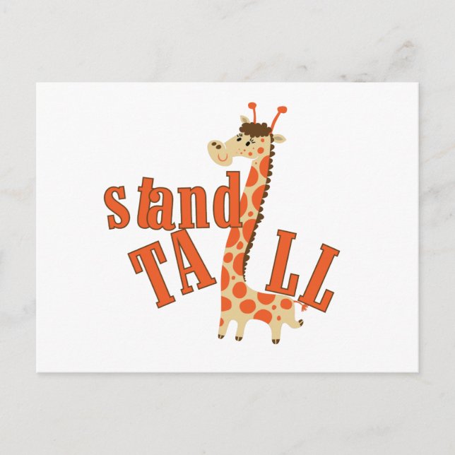 Giraffe Stand Tall Postcard (Front)