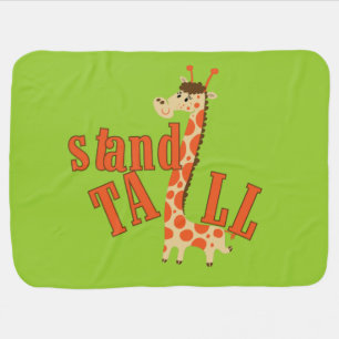 Giraffe Stand Tall Stroller Blanket