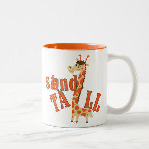 Giraffe Stand Tall Two-Tone Coffee Mug