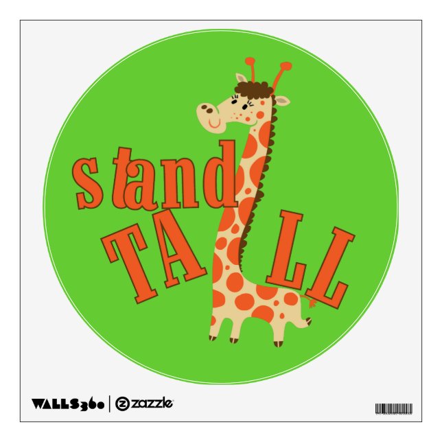 Giraffe Stand Tall Wall Decal (Front)