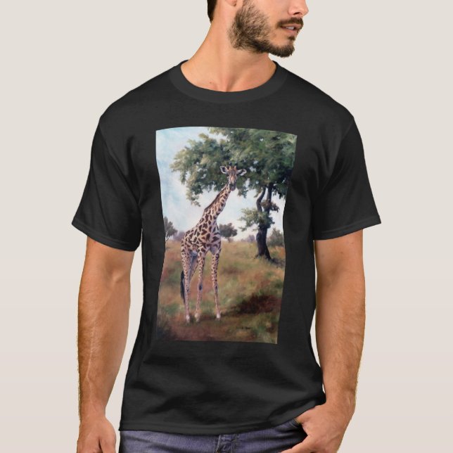 Giraffe STANDING TALL Mens Tshirt (Front)