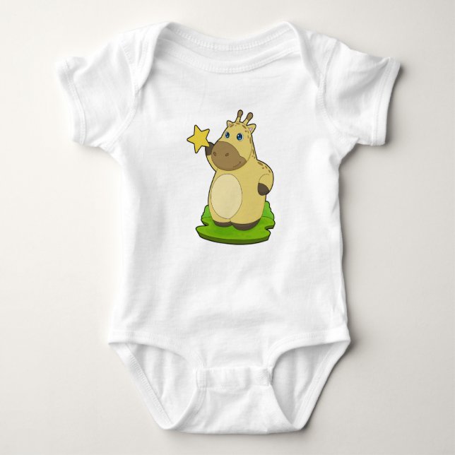 Giraffe Star Baby Bodysuit (Front)