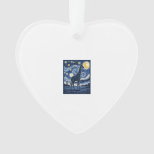 Giraffe Starry Night Vintage Ornament