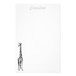 Giraffe stationery - personalized